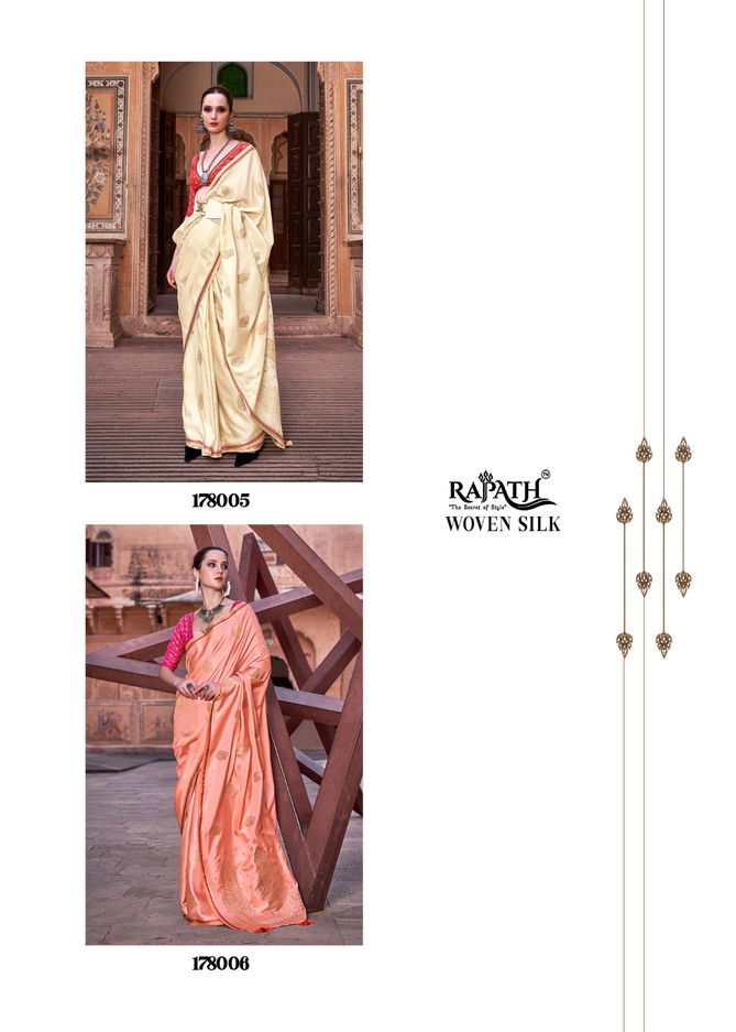 Rajpath Neha Silk Satin Weaving Wedding Sarees Catalog